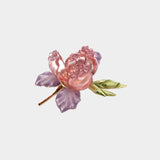 Crystal Petal Rose Brooch