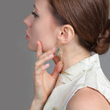 Emerald Garden Butterfly Earrings