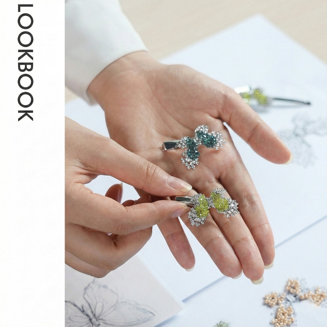 Contour Wing Crystal Mini Clip