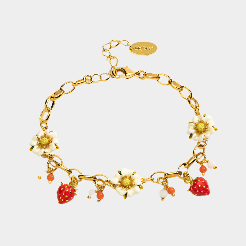 Strawberry Flower Bracelet