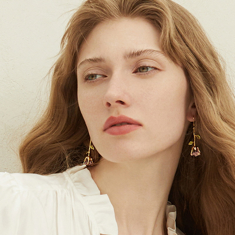 Crystal Rose Collection ㅡ Earrings & Brooch