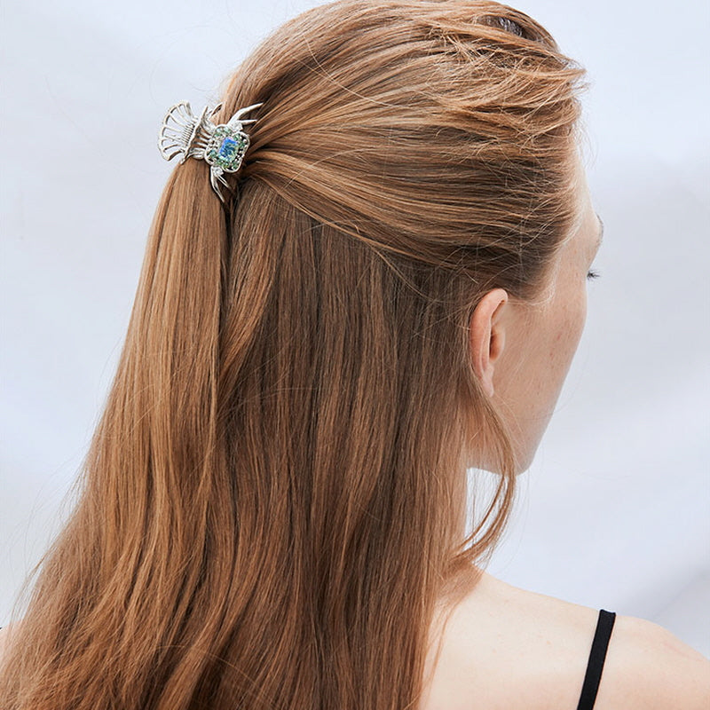 Blue Crystalwave Claw Clip