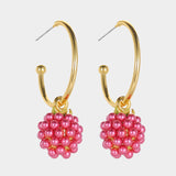 Raspberry Blossom Earrings