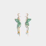 Emerald Garden Butterfly Earrings