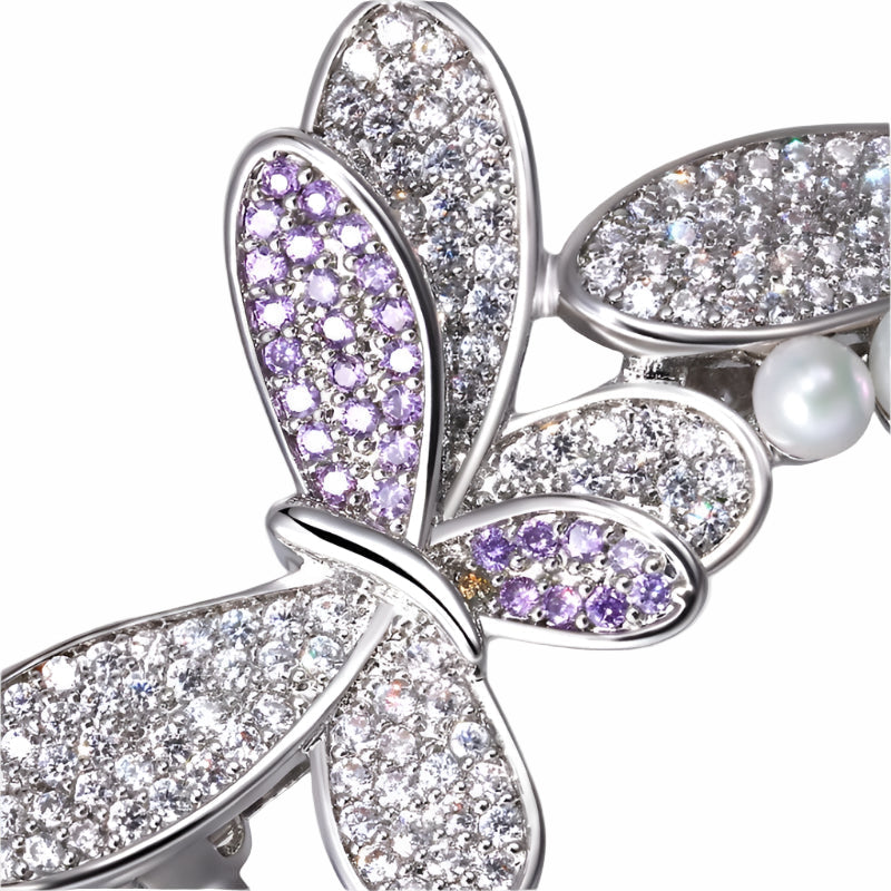 Lavender Glow Butterfly Hair Pin