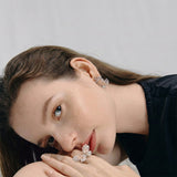 Contour Wing Crystal Earrings