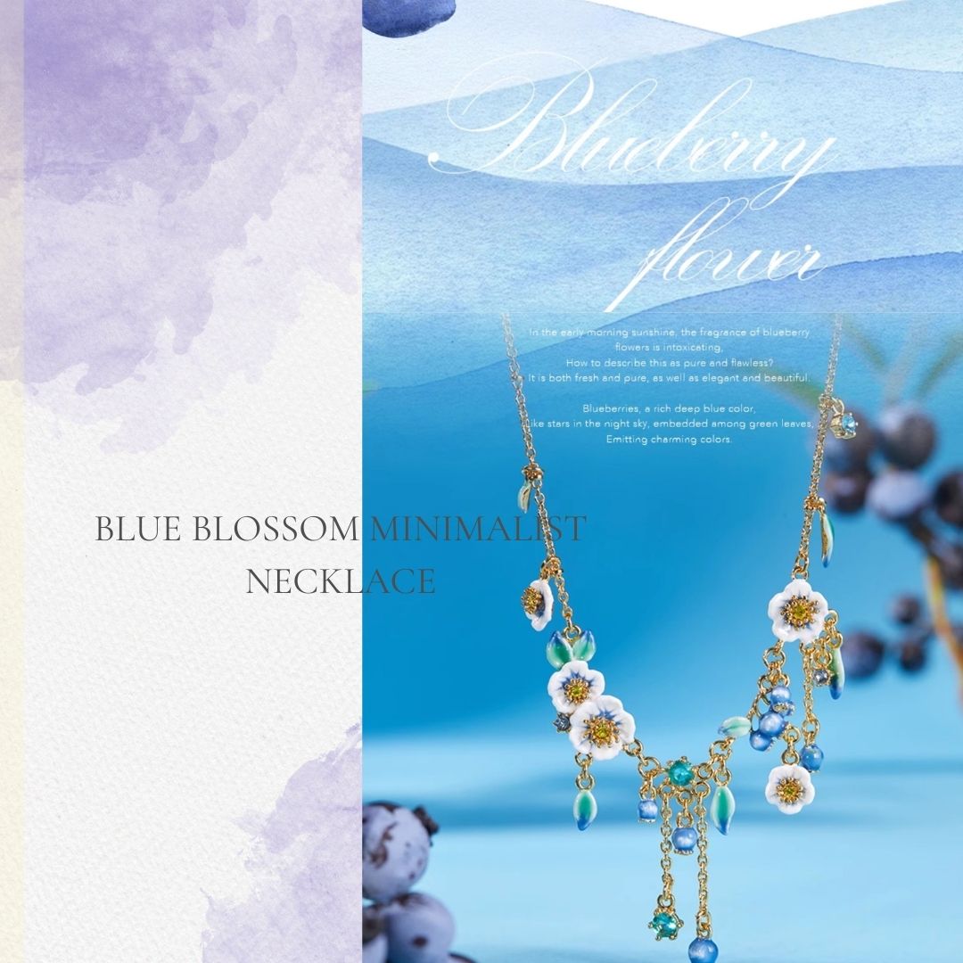 Blueberry Bloom Tassel Necklace