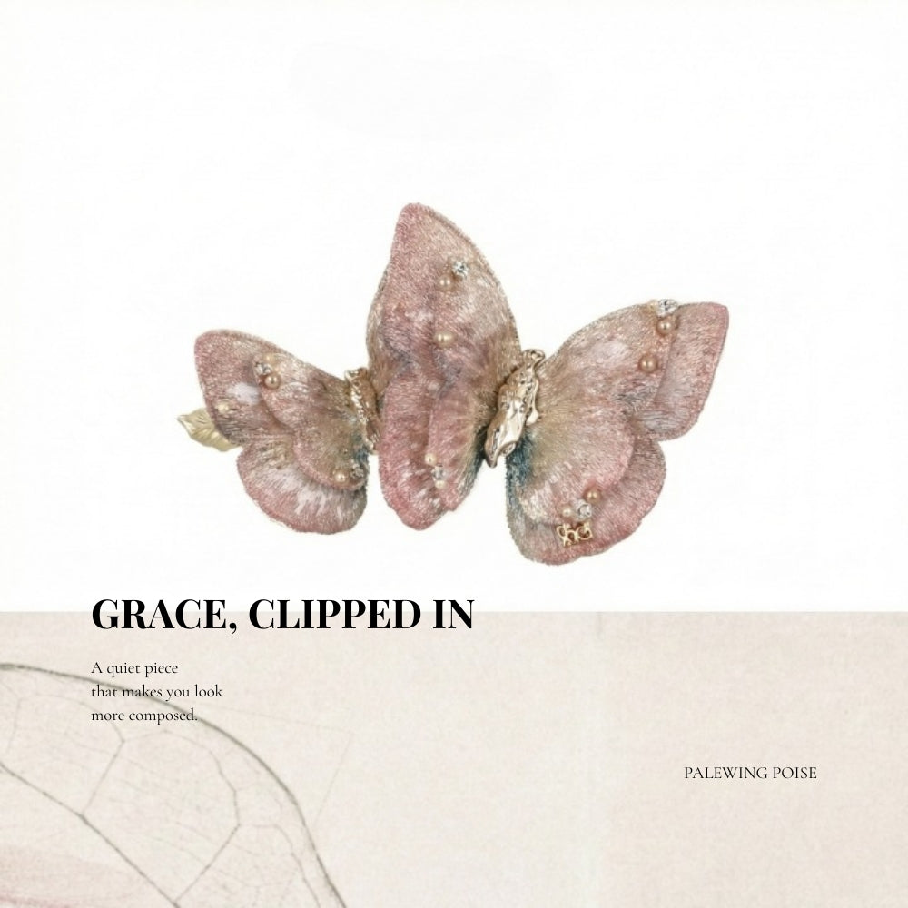 Pink Serenity Butterfly Barrette