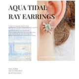 Aqua Tidal Ray Earrings