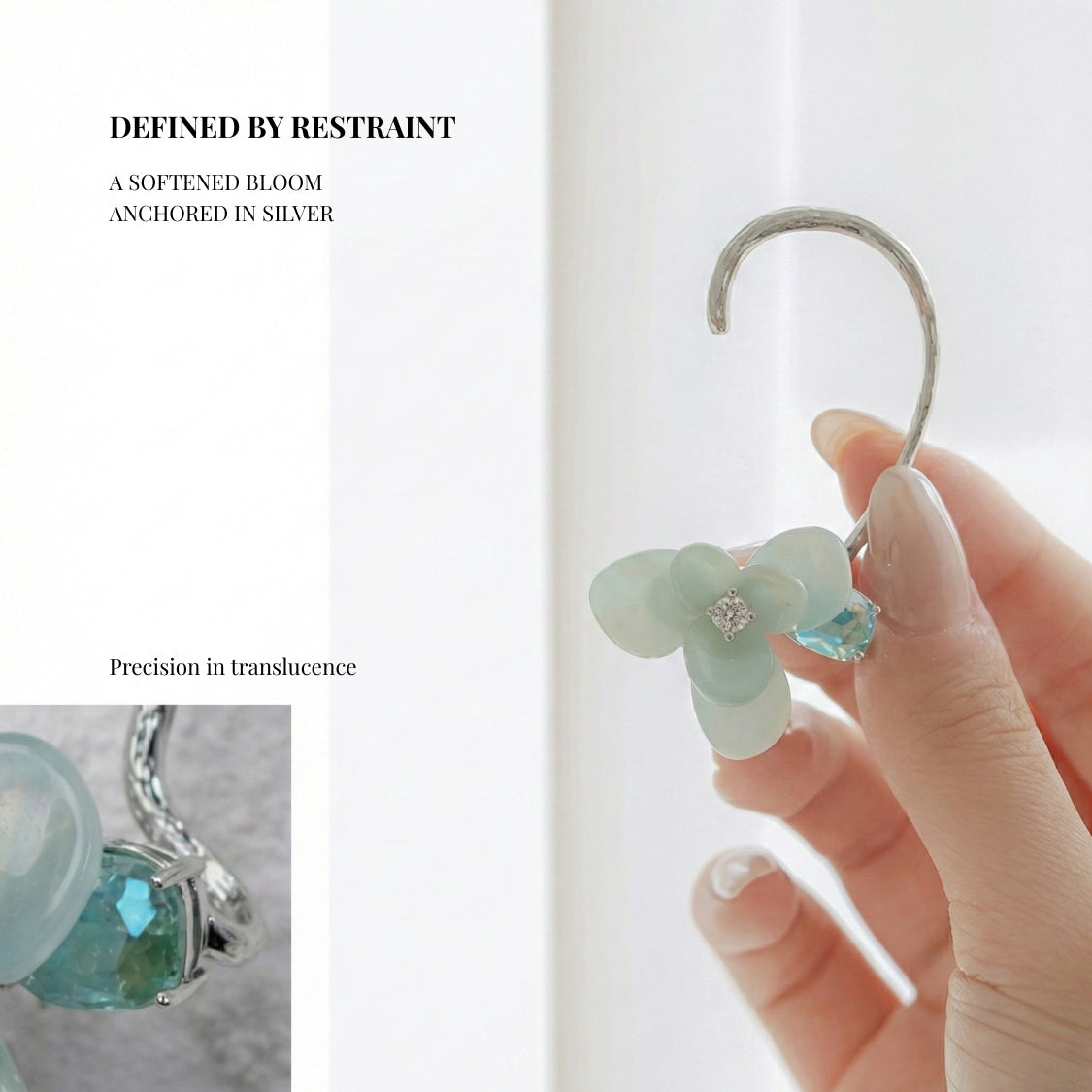 Celeste Luster Bloom Arc Earrings