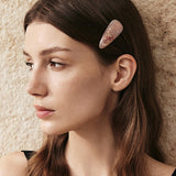 Crystal Petal Rose Barrette