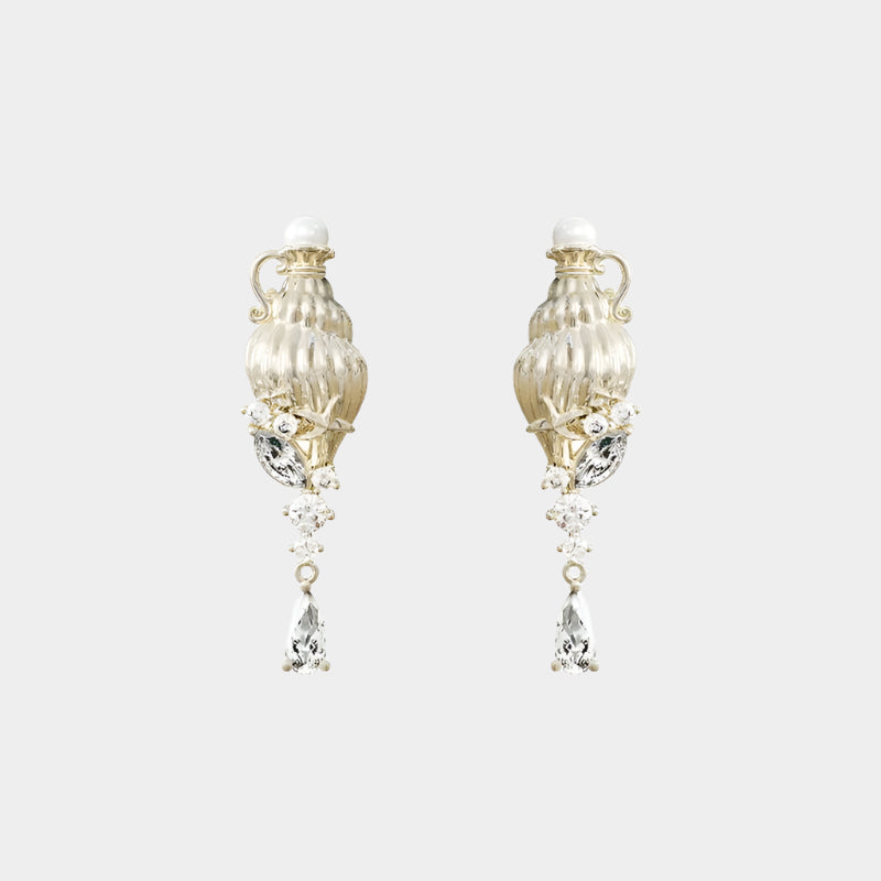Coral Light Amphora Earrings