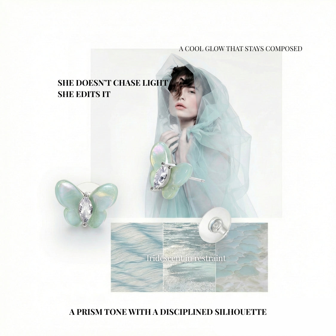 Celeste Luster Butterfly Earrings