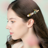 Peach Blossom Flower & Pearl Hair Pin