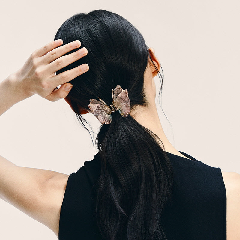 Pink Serenity Butterfly Claw Clip