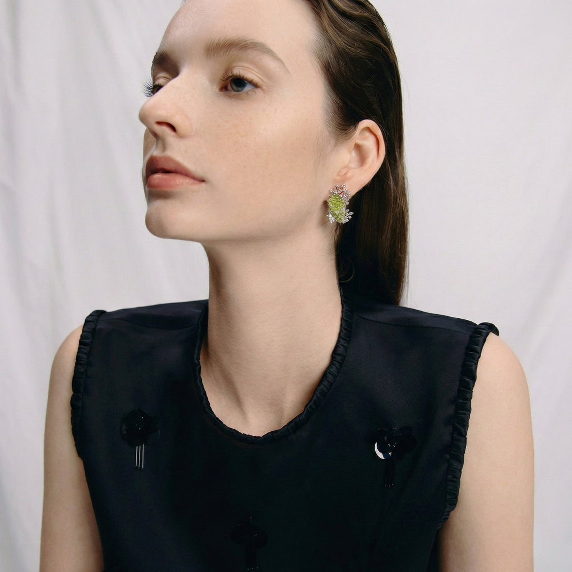 Contour Wing Crystal Earrings