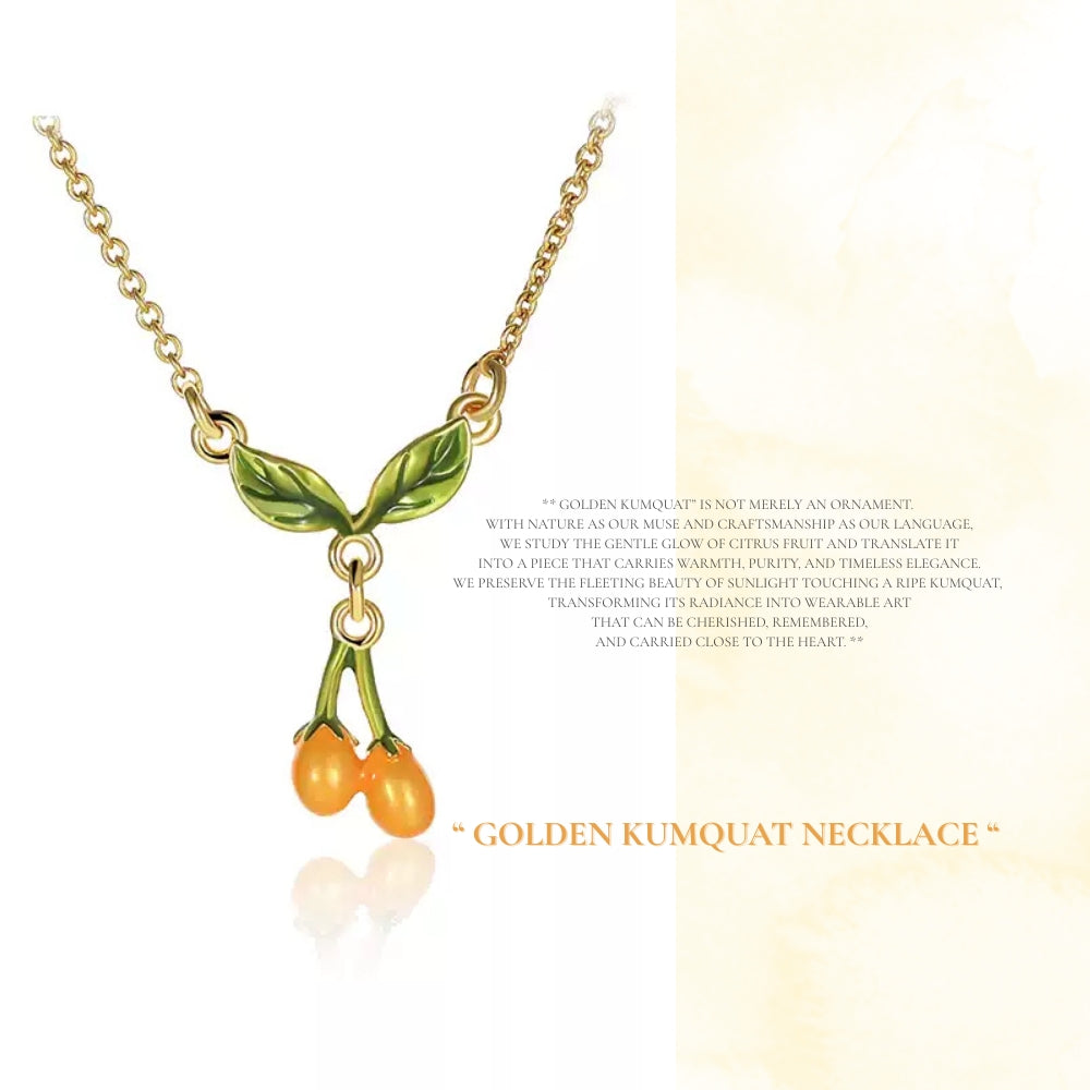 Golden Kumquat Necklace