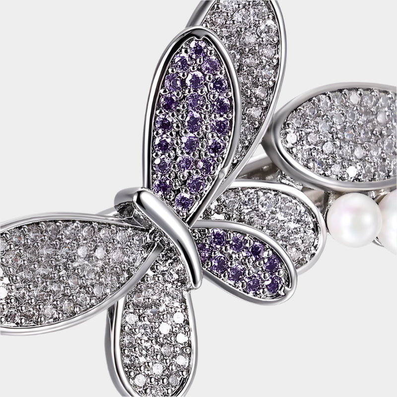 Lavender Glow Butterfly Clip