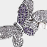 Lavender Glow Butterfly Clip