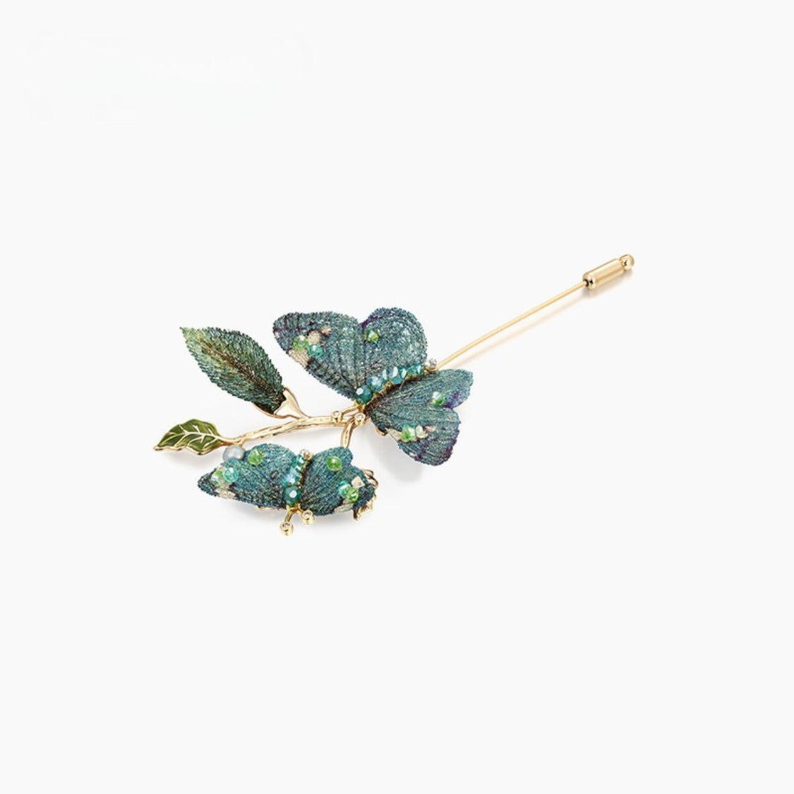 Jardin Gleam Butterfly Branch Brooch