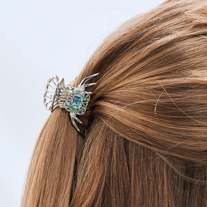 Blue Crystalwave Claw Clip