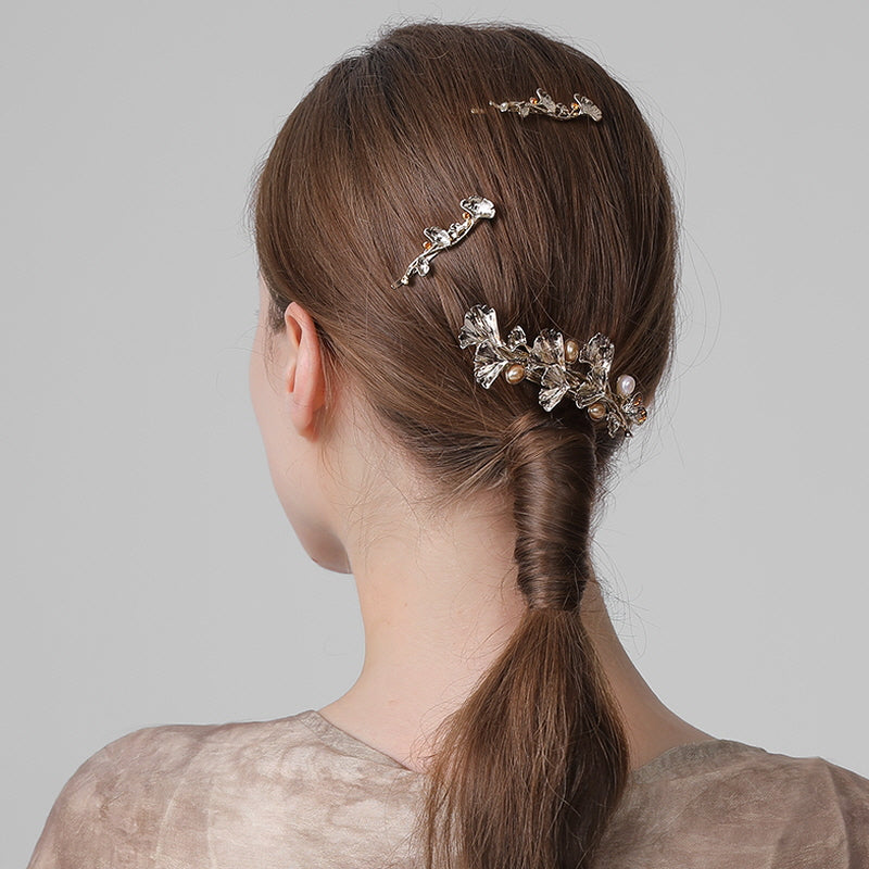 Ethereal Autumn Leaf Hair Pin