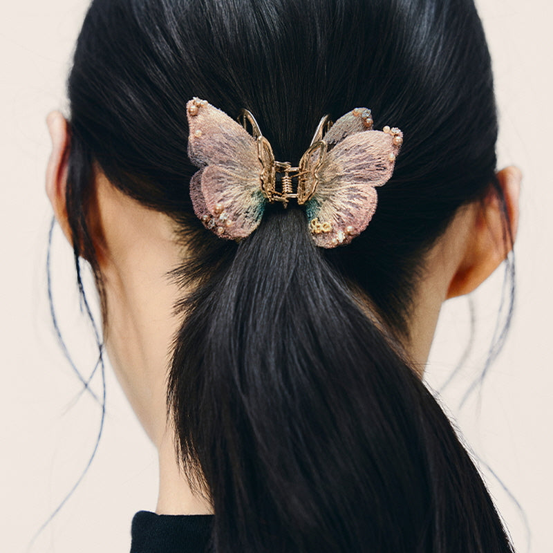 Pink Serenity Butterfly Claw Clip