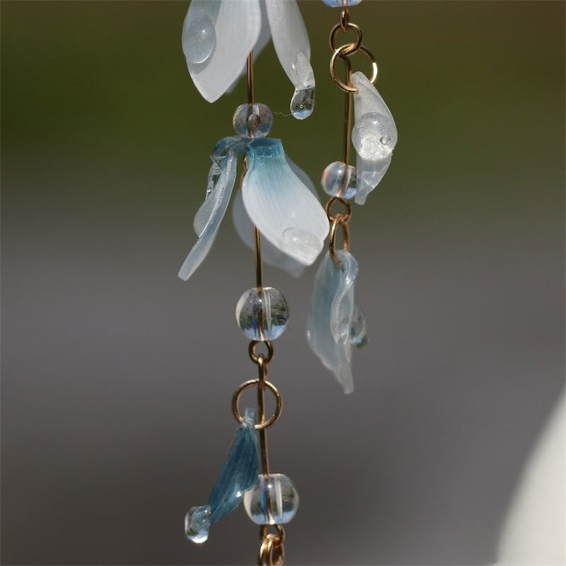 Crystal Rain Blossom U-Shaped Hair Stick