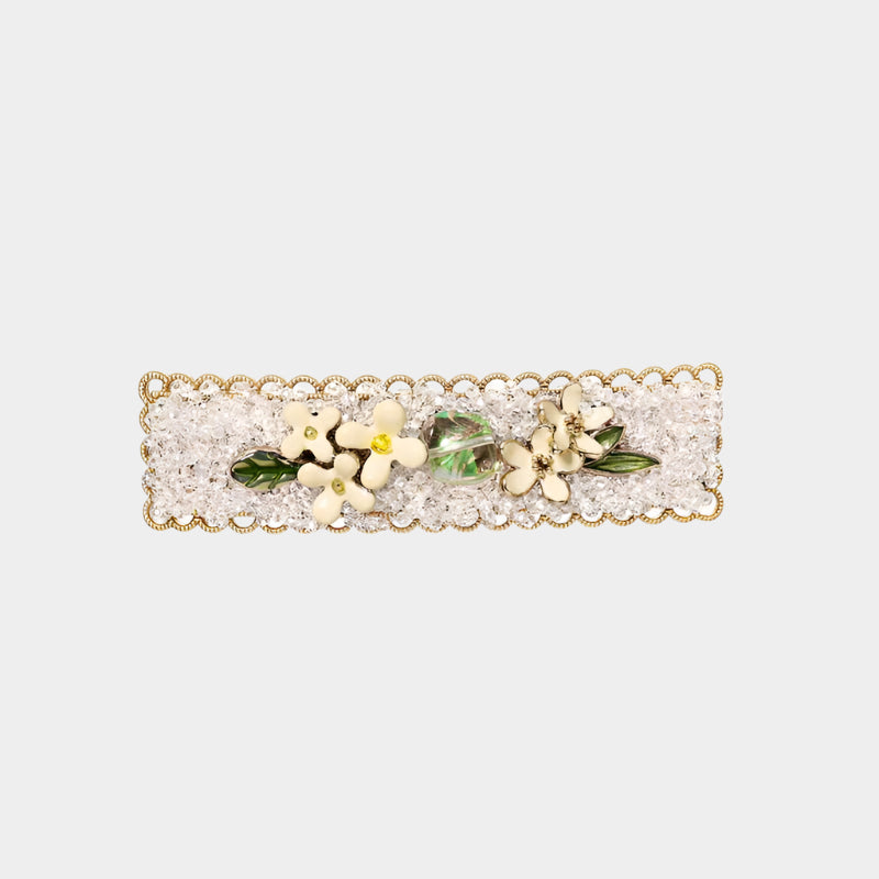 Glittering Bloom Tapestry Barrette