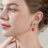 Raspberry Blossom Earrings