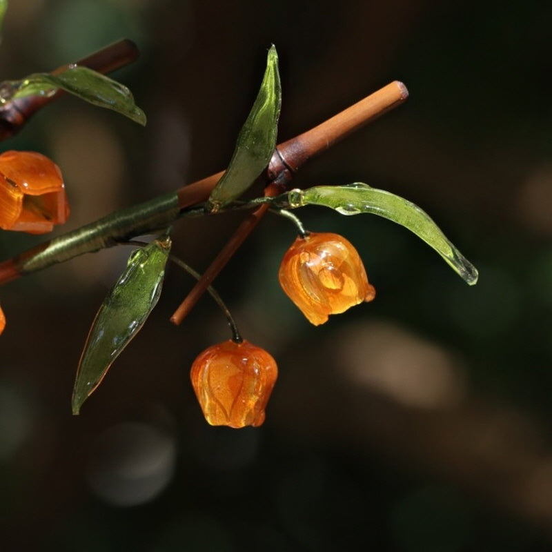 Physalis Flower Bamboo Hair Stick