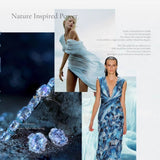 Blue Tide Halo Stud Earrings