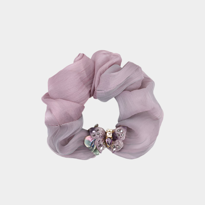Amethyst Grace Butterfly Hair Scrunchie
