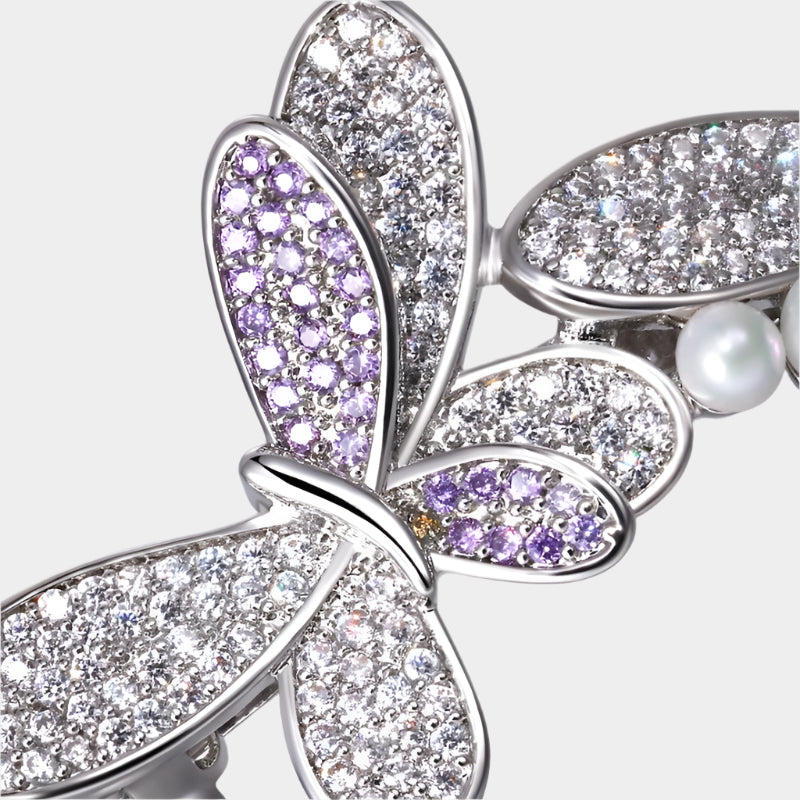 Lavender Glow Butterfly Clip