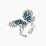 Contour Wing Crystal Ring