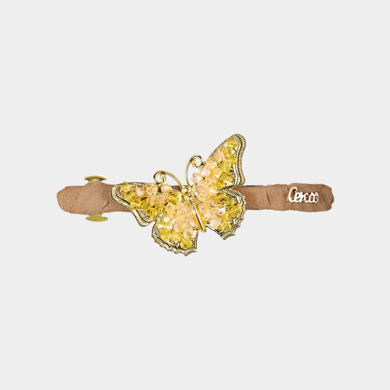 Golden Glow Butterfly Hair Pin