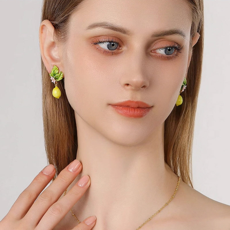 Lemon Flower Earrings