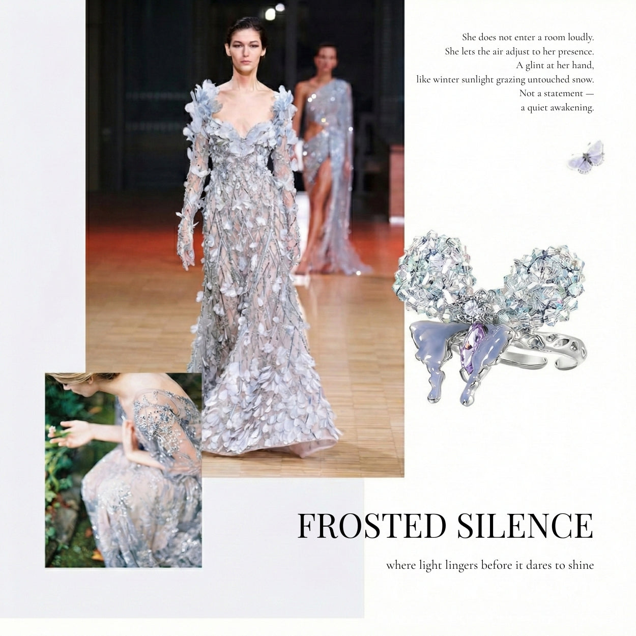 Seraphine Frost Butterfly Ring