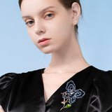 Dewdrop Glow Butterfly Brooch