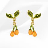 Minimal Kumquat Earrings