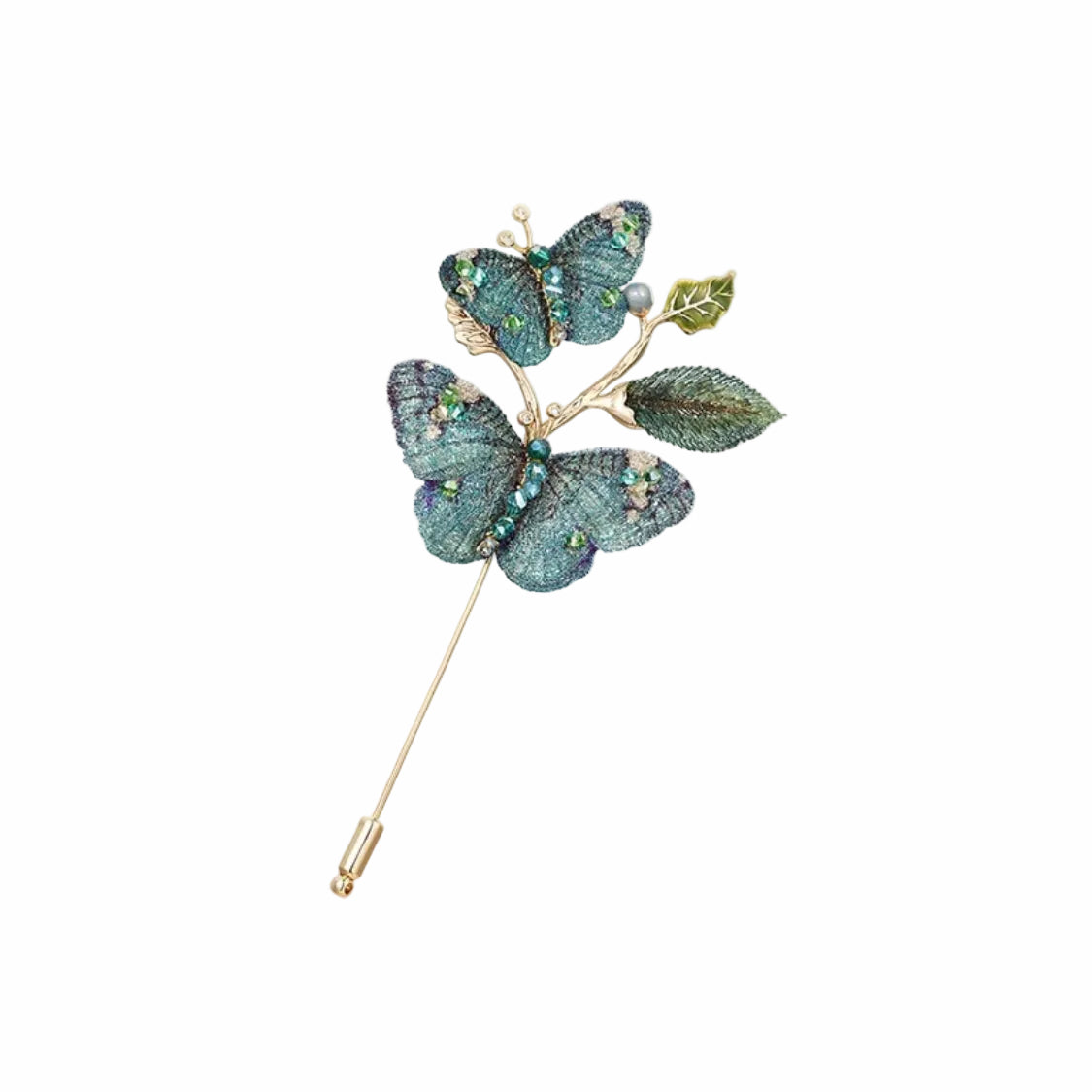 Jardin Gleam Butterfly Branch Brooch
