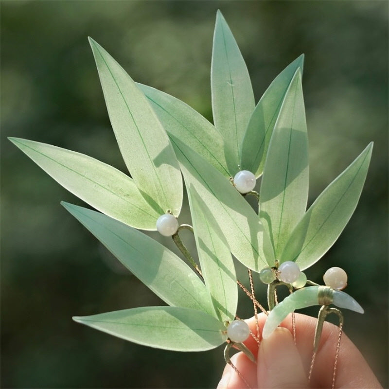 Bamboo Leaf U-Shaped Hair Stick