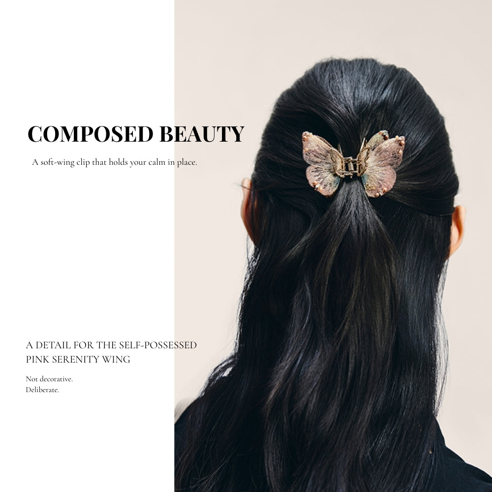 Pink Serenity Butterfly Claw Clip