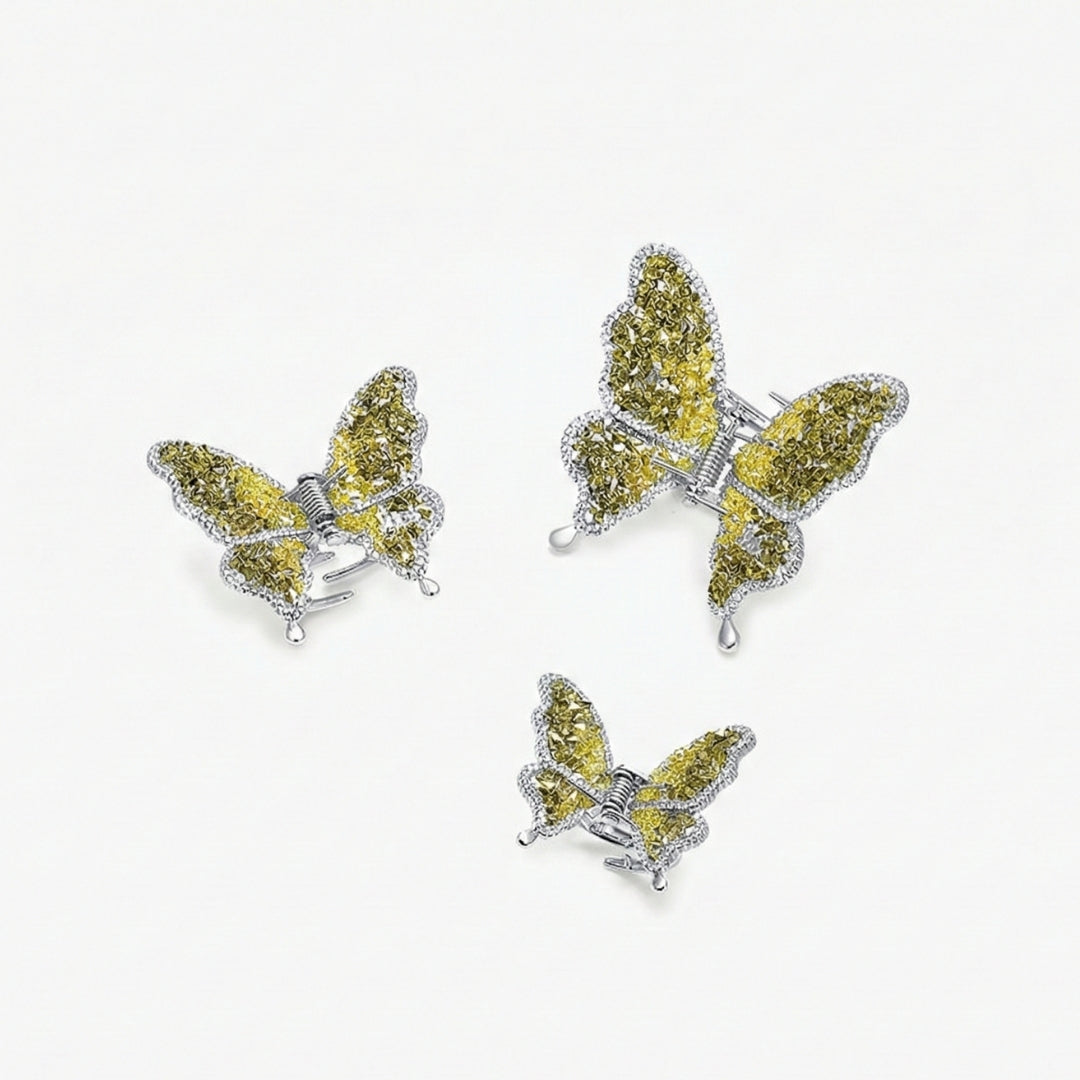 Champagne Wing Crystal Clip