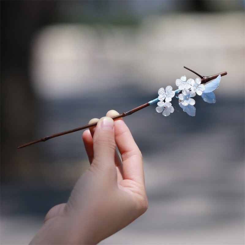Blue Whisper Bamboo Hair Stick