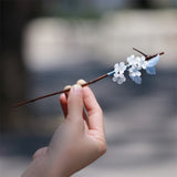 Blue Whisper Bamboo Hair Stick