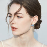 Blue Aqueous Drift Earrings