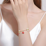 Cherry & Flower Bracelet