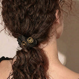 Noir Bloom Emblem Scrunchie