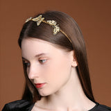 Golden Bright Butterfly Headband